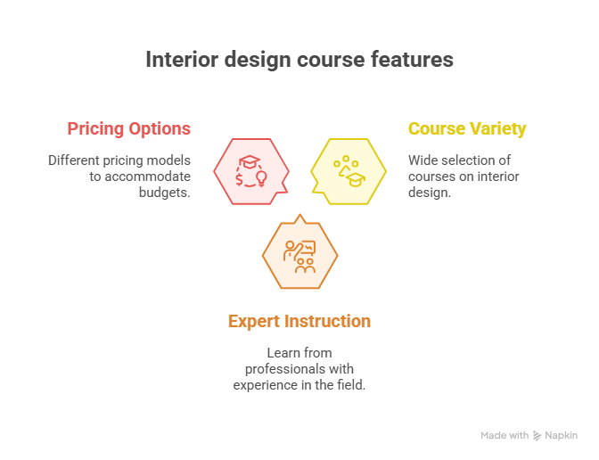 Interior design course features